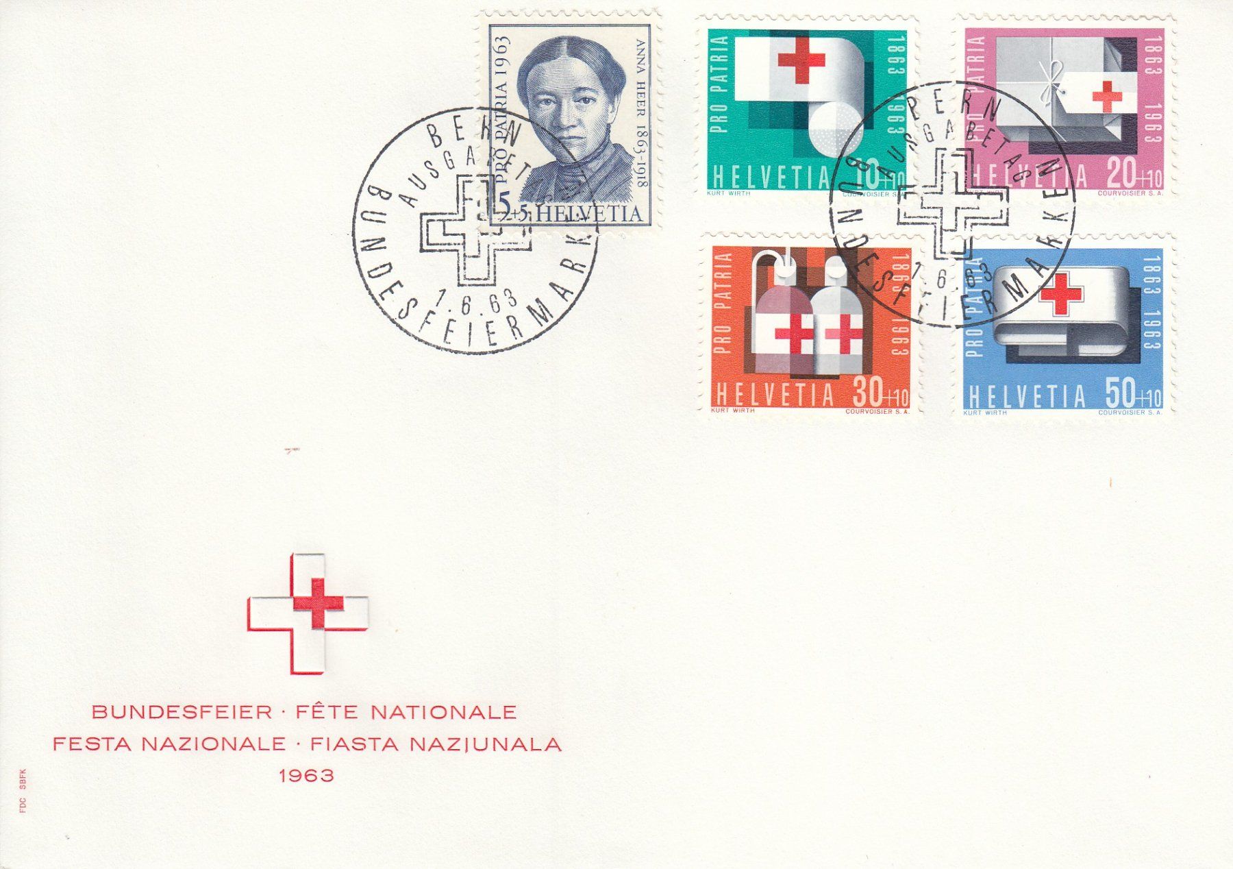 Tutti i francobolli: 1963 Pro Patria FDC – Usato da Spreitenbach venduto da Mustang_1105