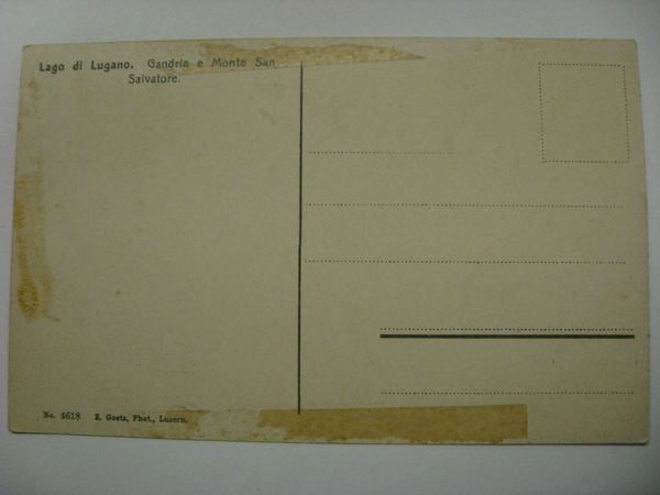 Cartoline postali: AK  Gandria e Monte San Salvatore – Usato da Gundetswil venduto da Egro01 1