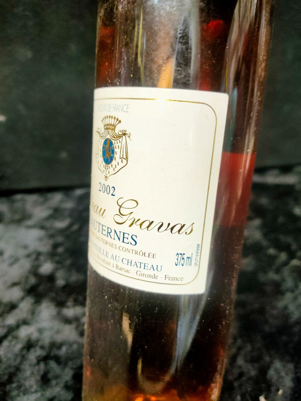 Vino: CHÂTEAU GRAVAS 2002 SAUTERNES – Nuovo (secondo la descrizione) da Genève venduto da Leboucheoreilles 4