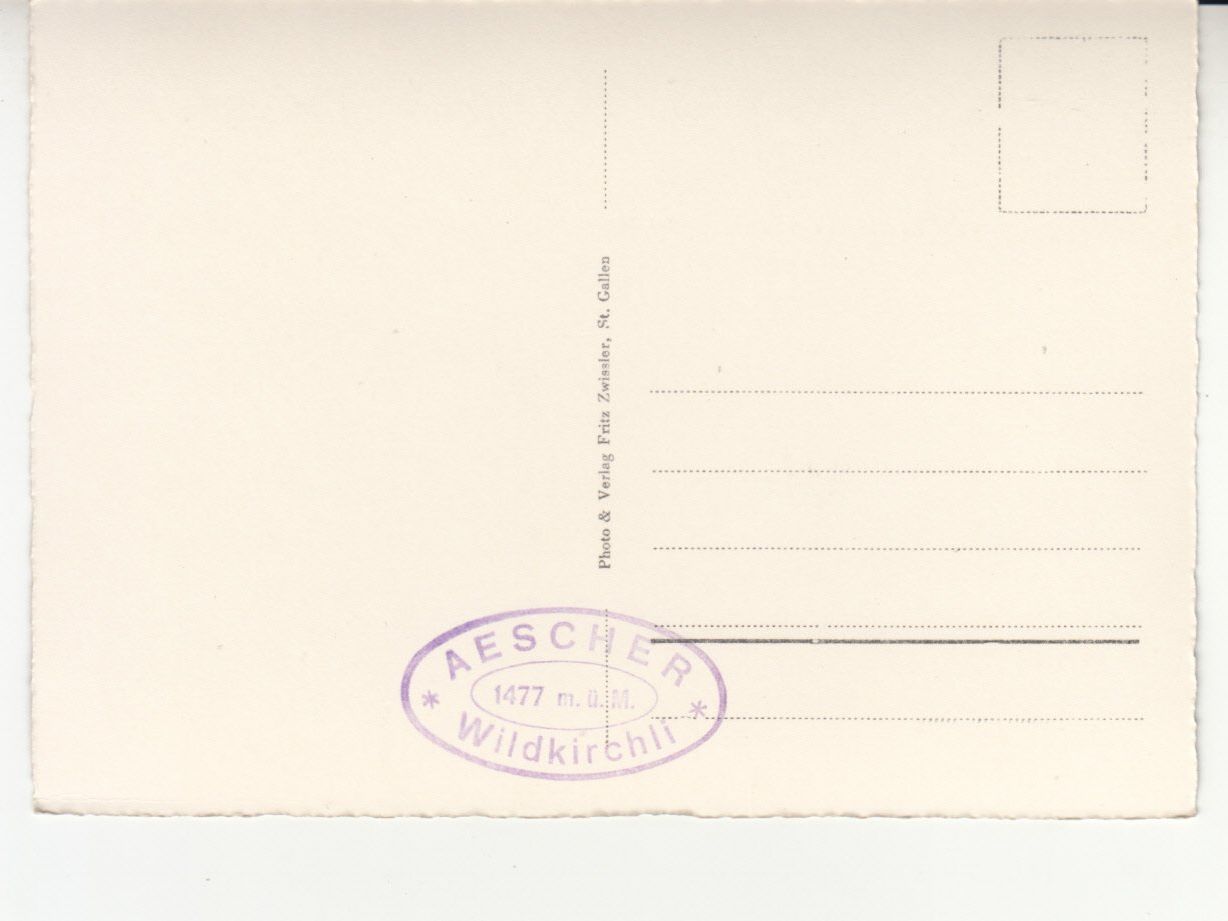 Ansichtskarten: Aescher Wildkirchli ca. 1950 – Gebraucht aus Bürglen TG von StampGraf 1