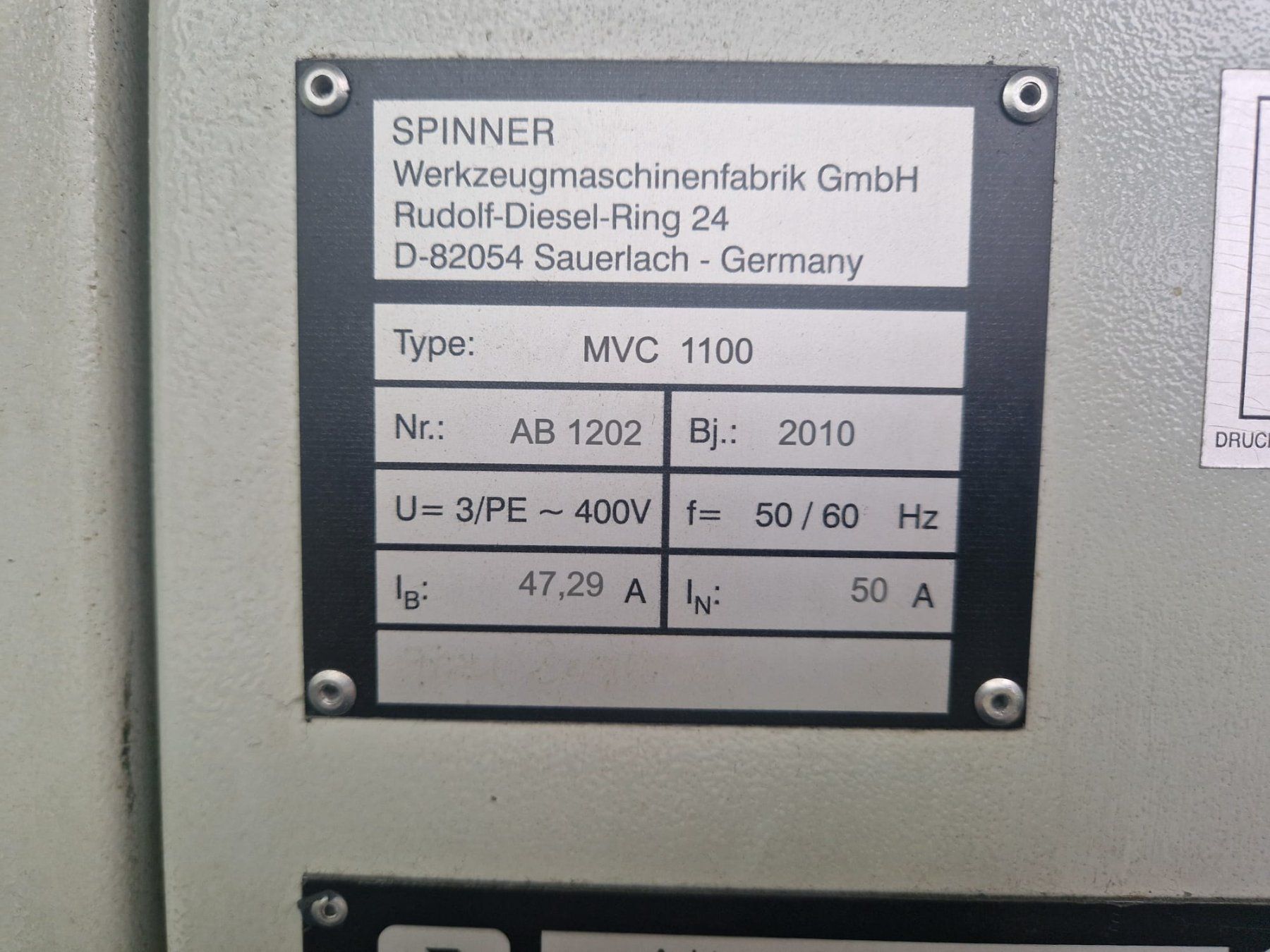 Tutte le macchine: Spinner MVC1100 Fräsmaschine – Usato da Müllheim Dorf venduto da Naneva18 4