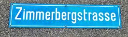 Original Strassenschild "Zimmerbergstrasse" – Emaille / Deko