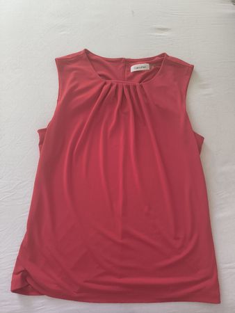 Calvin Klein Damenshirt/Top in Rot, Grösse L, Sommerlich