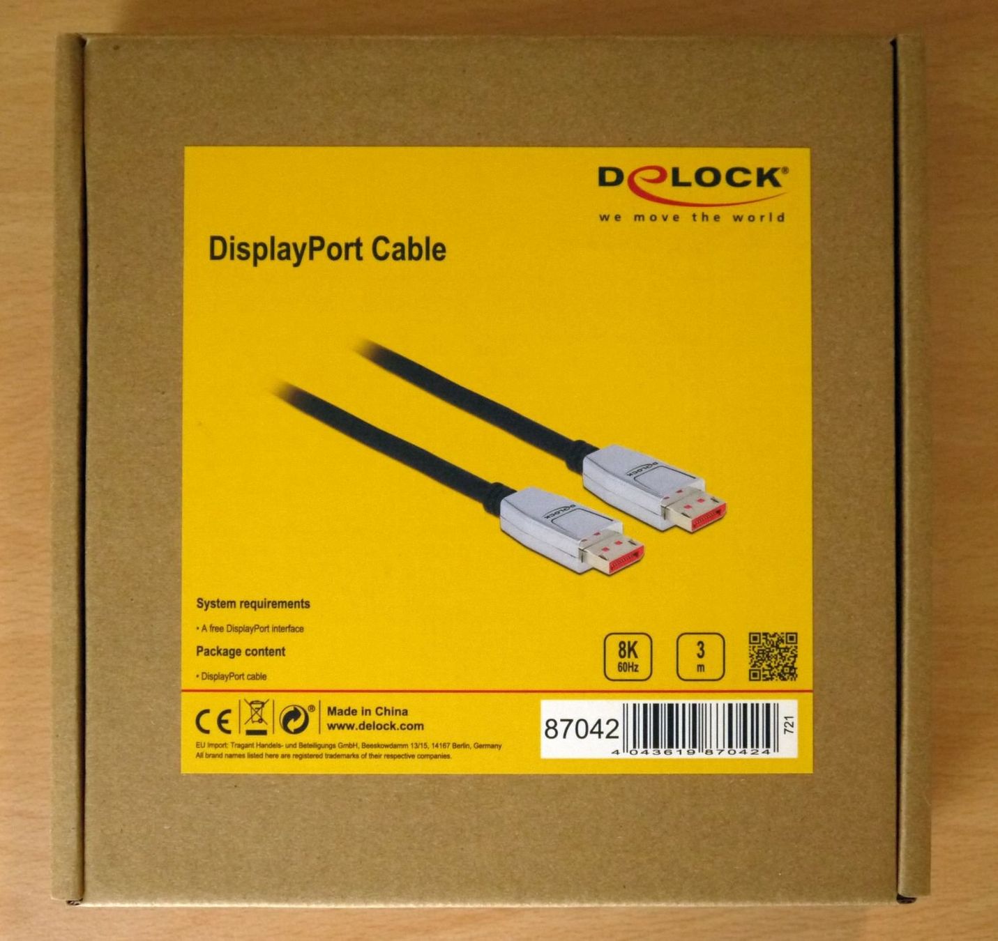 Cavi: Delock DisplayPort Kabel, 3m – Nuovo e nell'imballaggio originale da Thayngen venduto da Tomn1