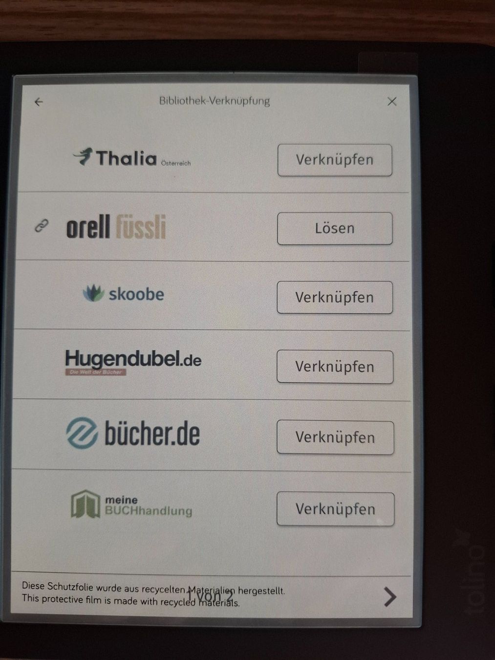 Tolino Tablet PC: Tolino vision color mit Thalia.de Buchhändler – Nuovo (secondo la descrizione) da Bibern SH venduto da Rolf550 2
