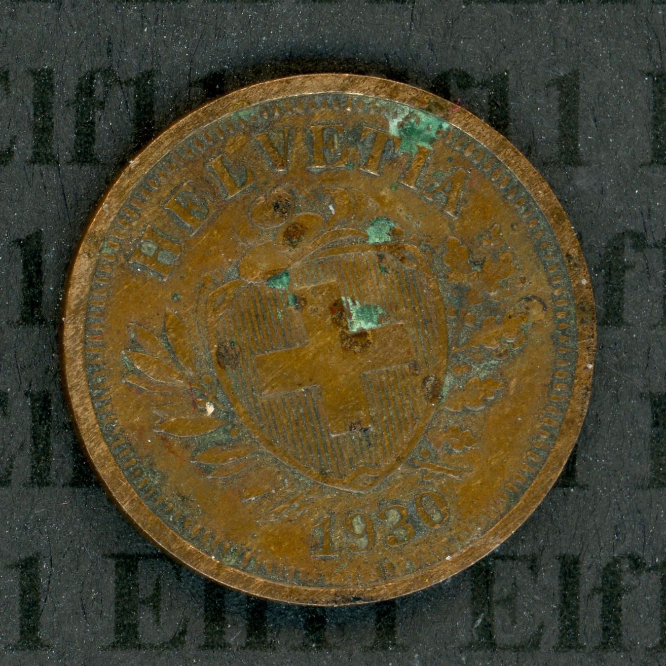 Tutti le monete: CHF___0.01 1930 ss-vz 1 Rappen – Usato da Widnau venduto da Elf11