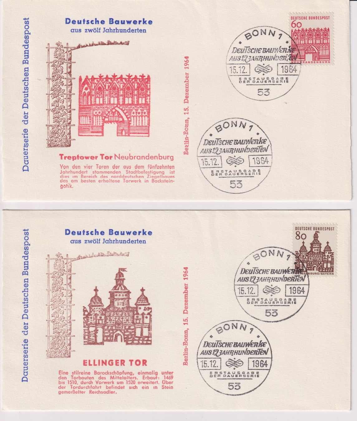 Tous les timbres: 4 FDC BRD – D'occasion à Bellach par qsearch