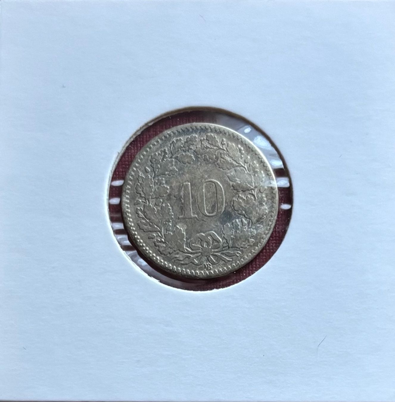 Tutti le monete: Schweiz 10 Rappen 1850  B in Münzrähmchen – Usato da Speicher venduto da CH-Schatzkammer 3