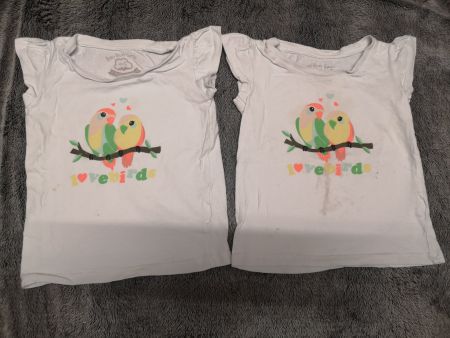 2x Gr 104 T-Shirt für Zwillingsmädchen
