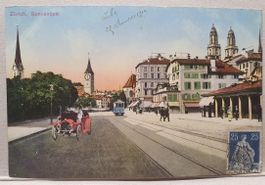 ZÜRICH  -  Sonnenquai  -  Tram  -  Oldtimer  -  1914