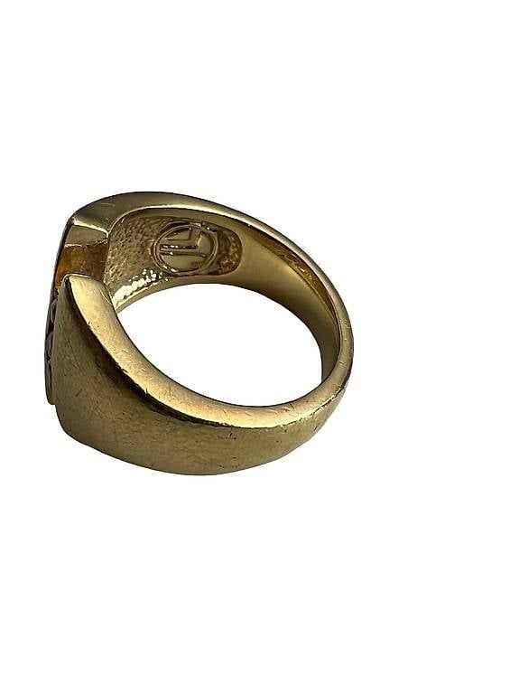 Bagues:  Goldfarbener Statement-Ring mit 3 Steinen  modernes Design – D'occasion à Egerkingen par mel_gyl6 1