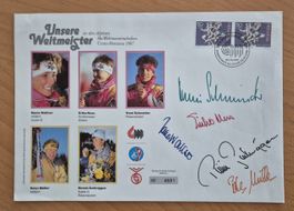 Original Autogramm-Sonderbrief – Ski-WM Crans-Montana 1987