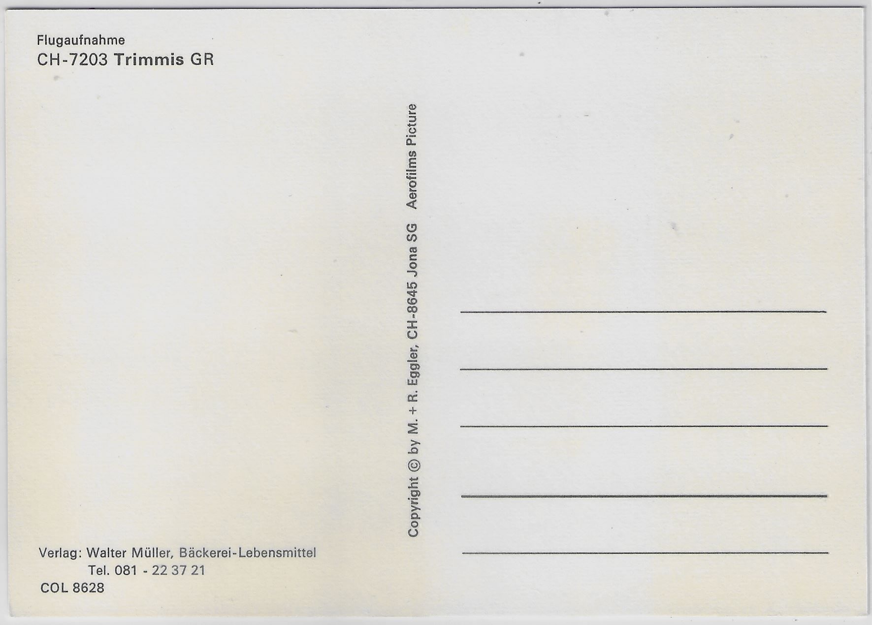 Cartes postales: Flugaufnahme Trimmis GR – Antique à Ettingen par Kartenplanet 1