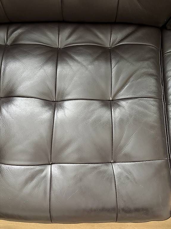 Sofas: Sofa Ikea Karlstad Echtleder dunkelbraun  – Gebraucht aus Aarau von Augusta14 4