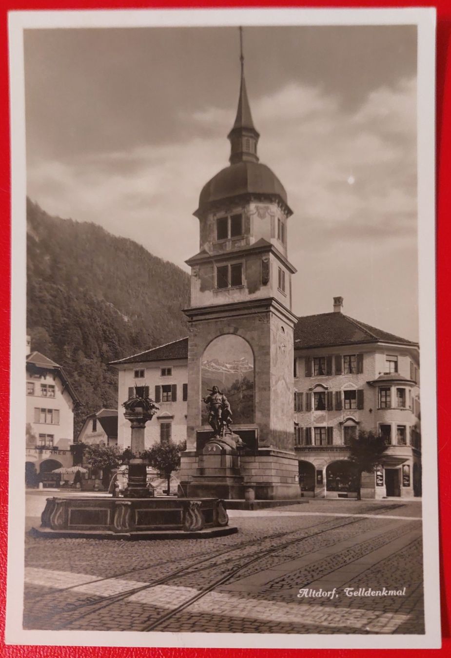 Cartoline postali: Altdorf ; Telldenkmal – Usato da St-Légier-La Chiésaz venduto da Theo005