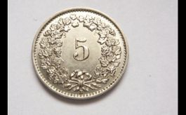 Schweiz 5 Rappen 1933, Top Zustand, Sammlermünze