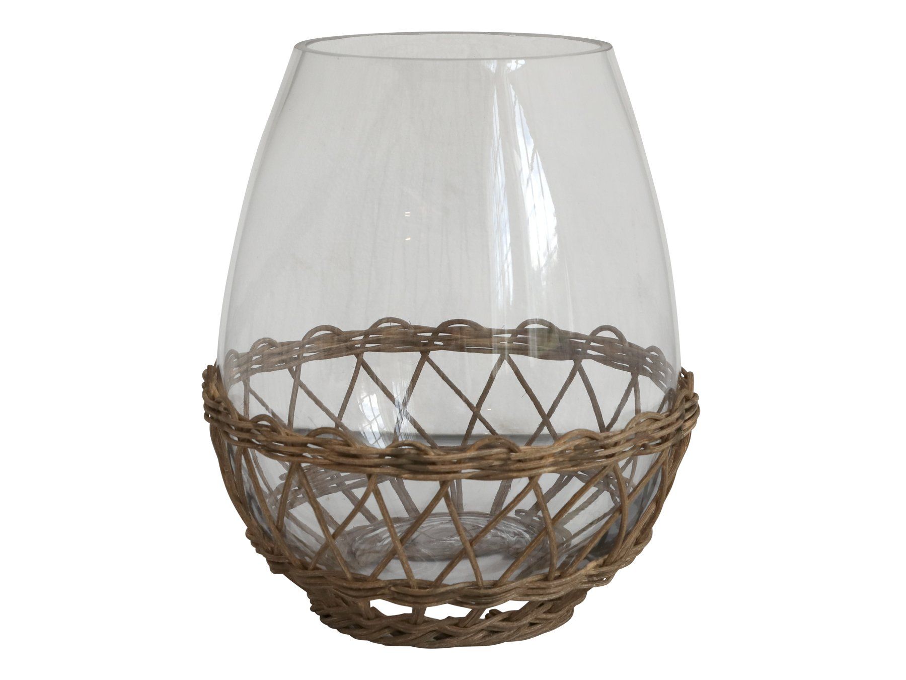 Portacandele: Windlicht "Hurricane" mit Flecht, Höhe 30,5 cm – Nuovo e nell'imballaggio originale da Innertkirchen venduto da Glatthard-Interior 1