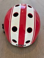 Kinder-Helm, Melon, rot-weiss, M-l, 52-58 cm, guter Zustand 
