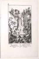 Erlenbach Wasserfall Kupferstich  von Herrliberger 1755