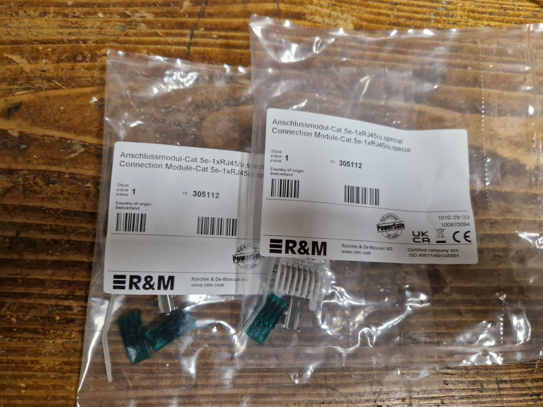 Unità & Adattatore: R&M Aschlussmodul Cat5e RJ45 2x – Usato da Benken SG venduto da Sherco-01