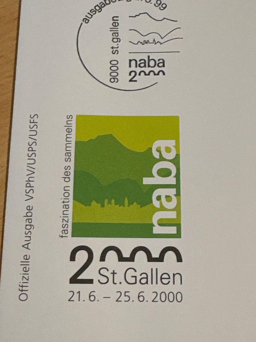 Tutti i francobolli: Naba 2000 St. Gallen Ersttagsbrief – Usato da Ibach venduto da lisch3 2