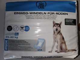 14 Stk.(+5) Take Care Hunde-Windeln Gr. XL (25-40kg)
