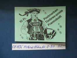CH 1985 Markenheftchen Nr. 0-80 gestempelt