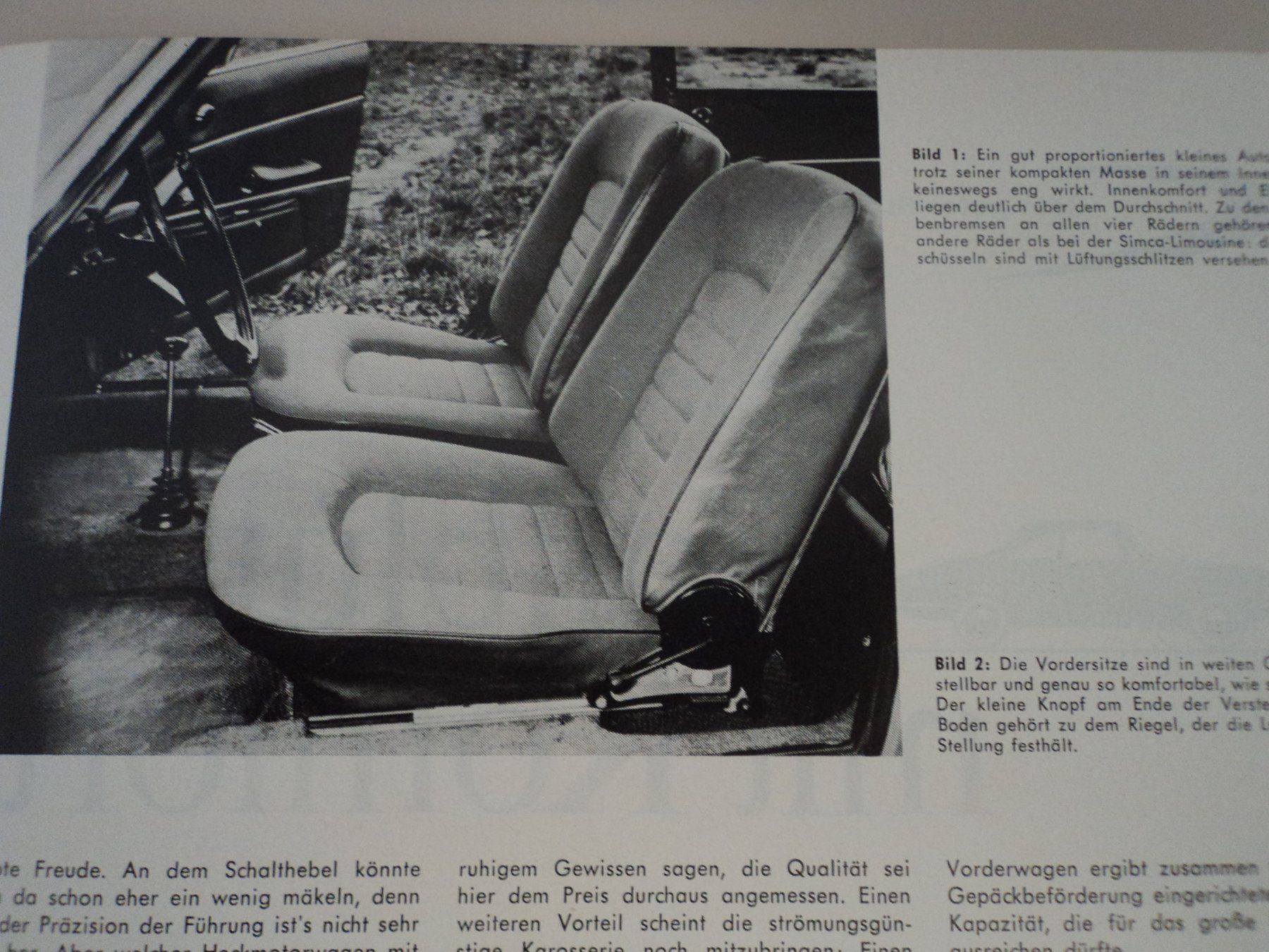 Simca Documenti: Prospekt Testbericht Simca 1000 Bertone Coupè 1965 – Usato da Schwarzenburg venduto da modelCARama 6
