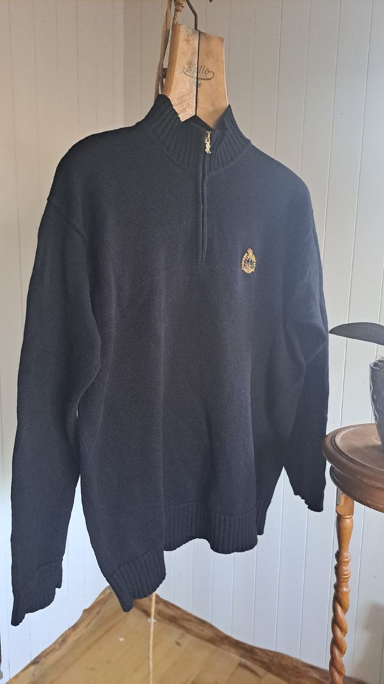 Ralph Lauren Pullover & Sweatshirts: RALPH LAUREN unisex ¼Zip Troyer Pullover Strickpullover L XL – Gebraucht aus Mollis von Fauchi99