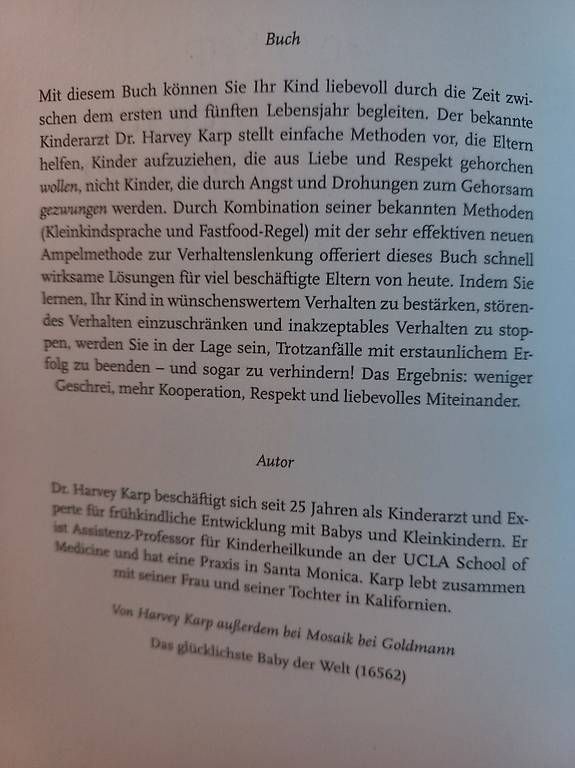 Bücher: Elternratgeber "Das glücklichste Kleinkind der Welt" – Gebraucht aus Bolligen von ag02 3