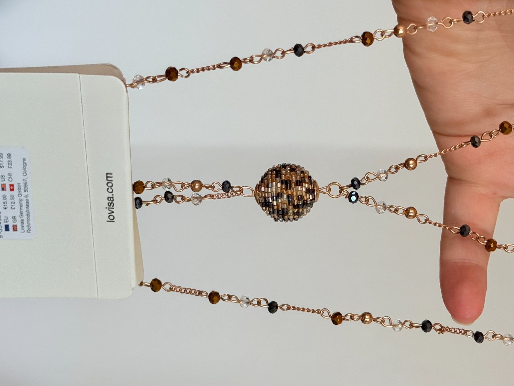 Catenine: Lovisa Collier fantaisie perles et pompon neuf – Nuovo e nell'imballaggio originale da Genève venduto da AGBERG 8