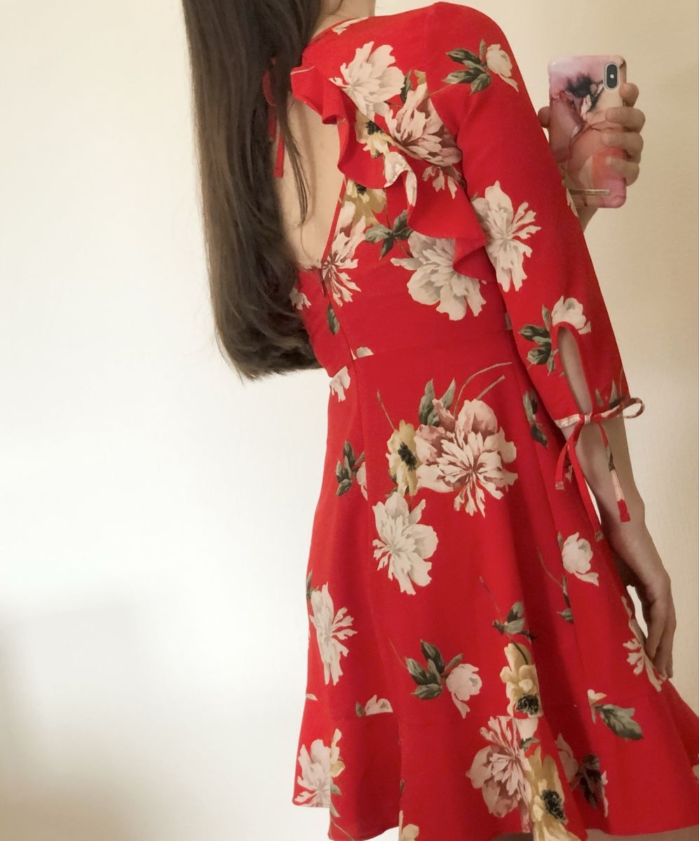 Topshop Vestiti: Robe à fleurs rouge – Nuovo (secondo la descrizione) da Clarens venduto da ale_yc7t 4