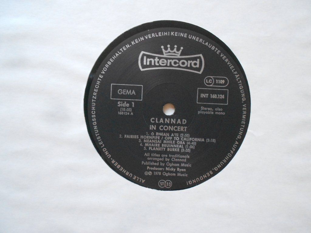 Schallplatten: CLANNAD  -  CLANNAD IN CONCERT – Gebraucht aus Bex von Giorgiob 3