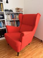 IKEA STRANDMON Ohrensessel mit Hocker