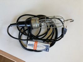 Handlampe antik mit Metallkorb mit Aufhängevorrichtung !