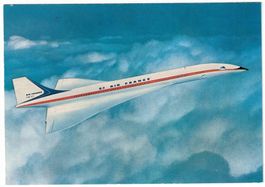 Air France Concorde mit Zeitungsausschnitt auf Rückseite