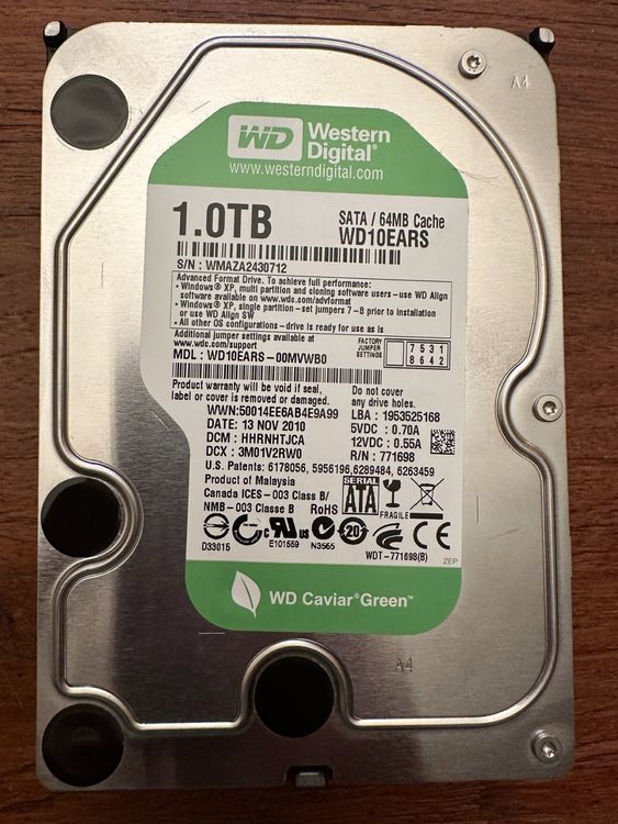 Western Digital WD Green 1TB 3.5“ HDD | Kaufen auf Ricardo