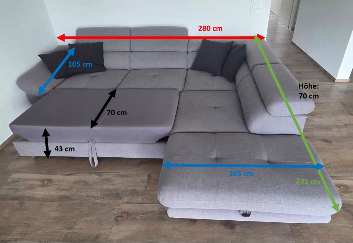 Divani: Grosses Ecksofa mit Schlaffunktion & Bettkasten – Usato da Bazenheid venduto da Buuch4K 5