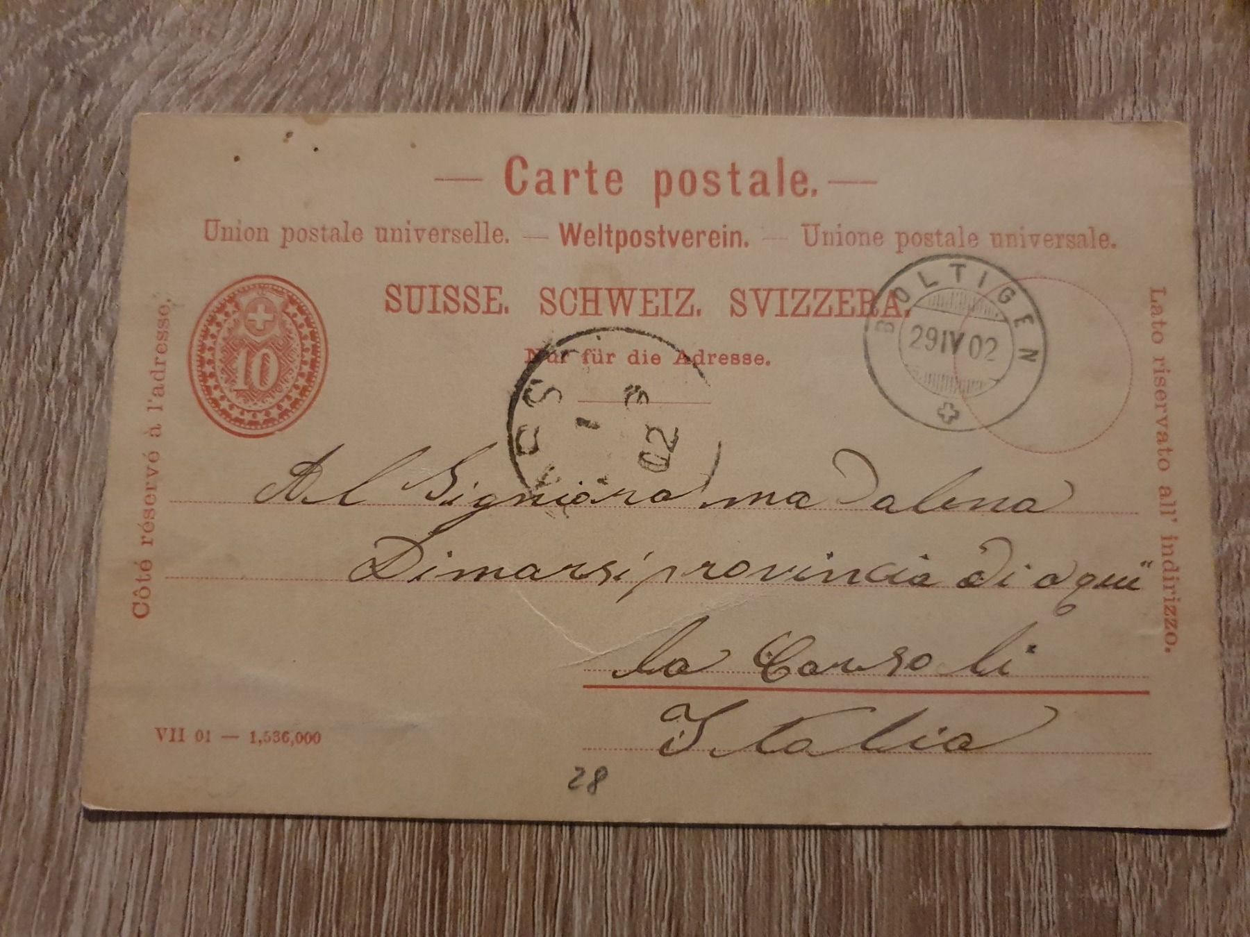 Alle Briefmarken: 10rp Ganzsacge Oltingen – Gebraucht aus Balgach von SIMEON27