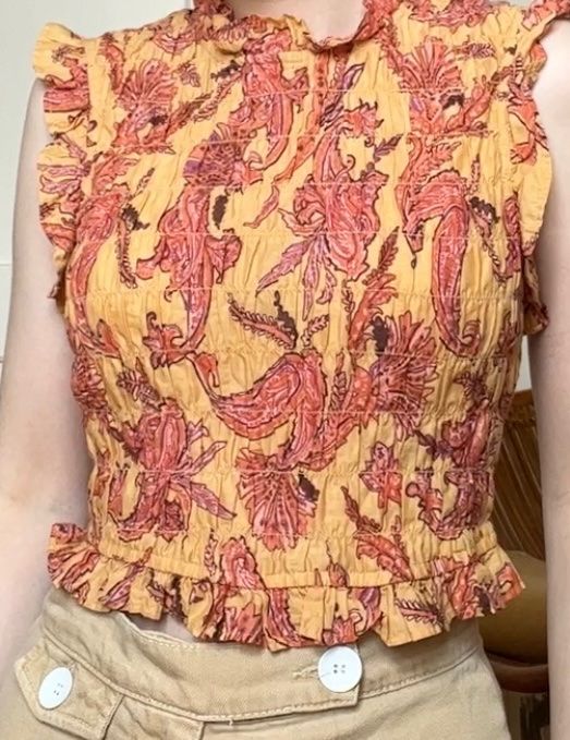 Mango Camicette: Orange Paisley Bluse Top 🧡 – Usato da Wallisellen venduto da Miu_ 1