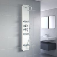 2040 - Designer Duschpaneel MOMO white Duschset Dusche