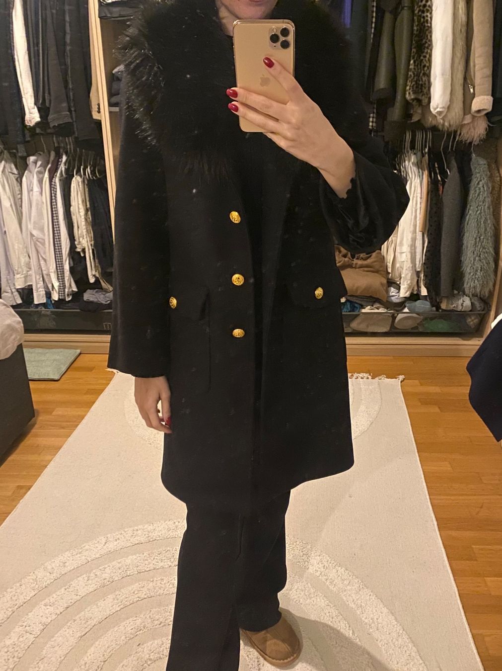 Zara Cappotti: Zara manteco wool black coat S – Usato da Zürich venduto da Lovelyperfumes