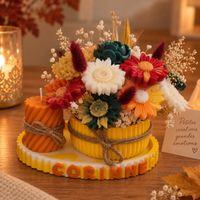 Composition de bougies artisanales – Décoration d’automne 🍂