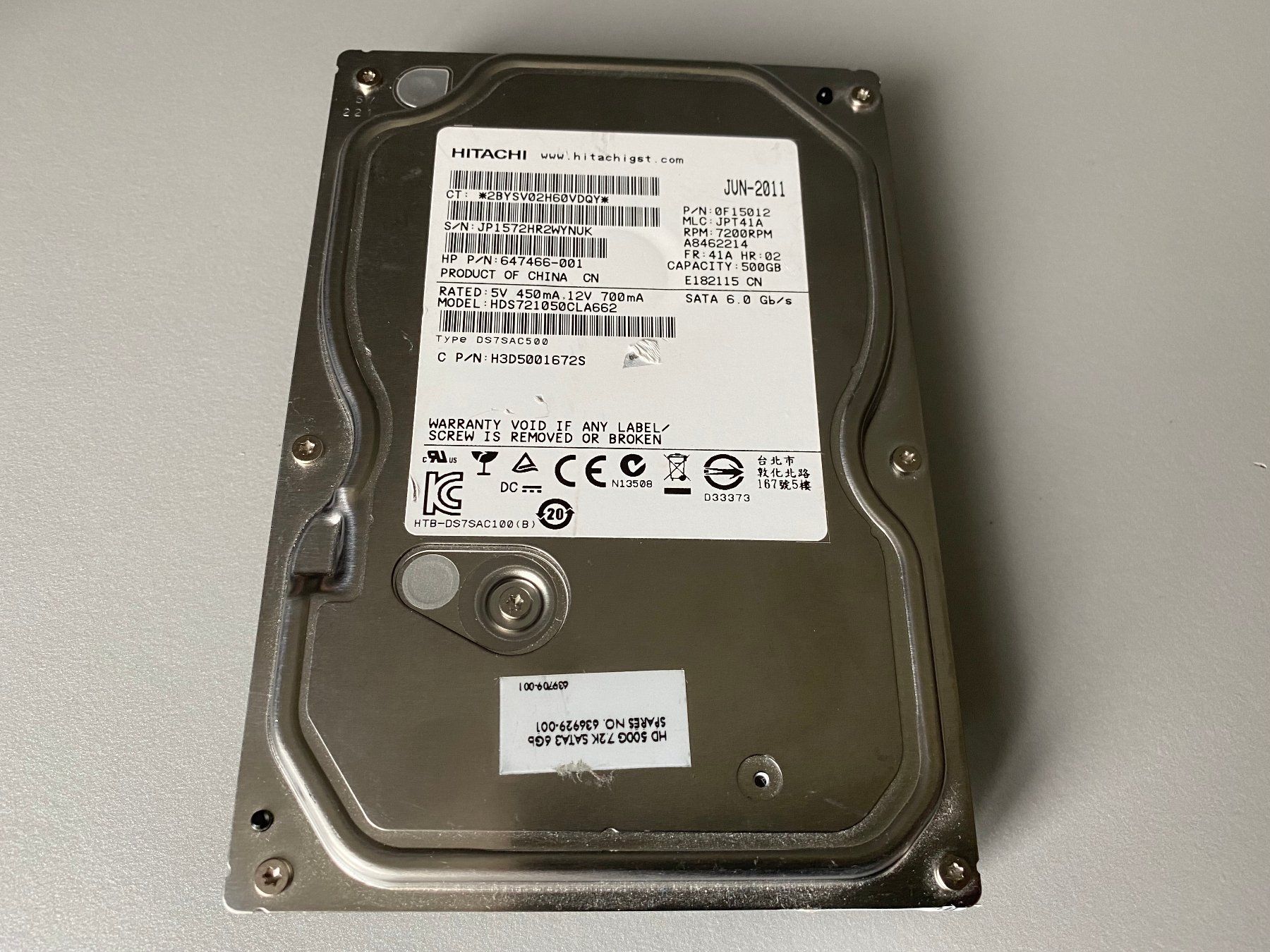 Hitachi Dischi rigidi: Hitachi 500GB 3.5" SATA (41) – Nuovo (secondo la descrizione) da Langwiesen venduto da Restposten-24