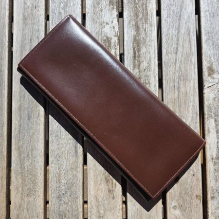 🐸 LEDER PORTEMONNAIE/ CLUTCH TOP ZUSTAND KASTANIENBRAUN
