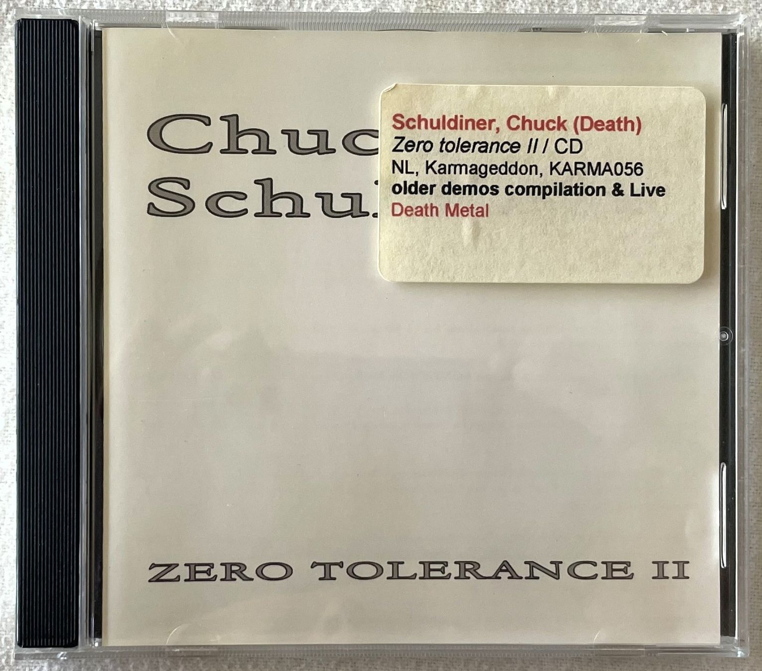 CD: Chuck Schuldiner - Zero Tolerance II - CD - 2004 – Usato da Uster venduto da Zardodel