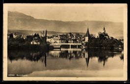 Solothurn, Stadtansicht an der Aare mit 