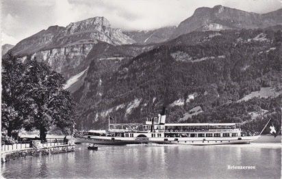 Cartoline postali: Dampfschiff " Lötschberg " auf dem Brienzersee. – Usato da Schlieren venduto da petros38