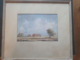 Gemälde pitoresque Scheune