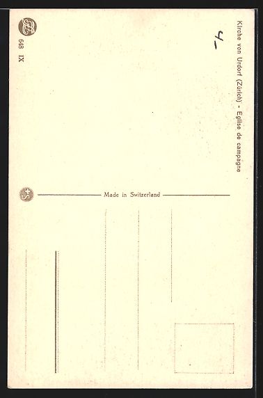 Cartoline postali: Künstler-AK Urdorf, Kirche – Usato da Berlin venduto da bartko-reher 1